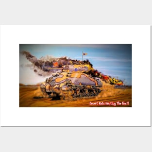 M-4 Sherman-Desert Rats Posters and Art